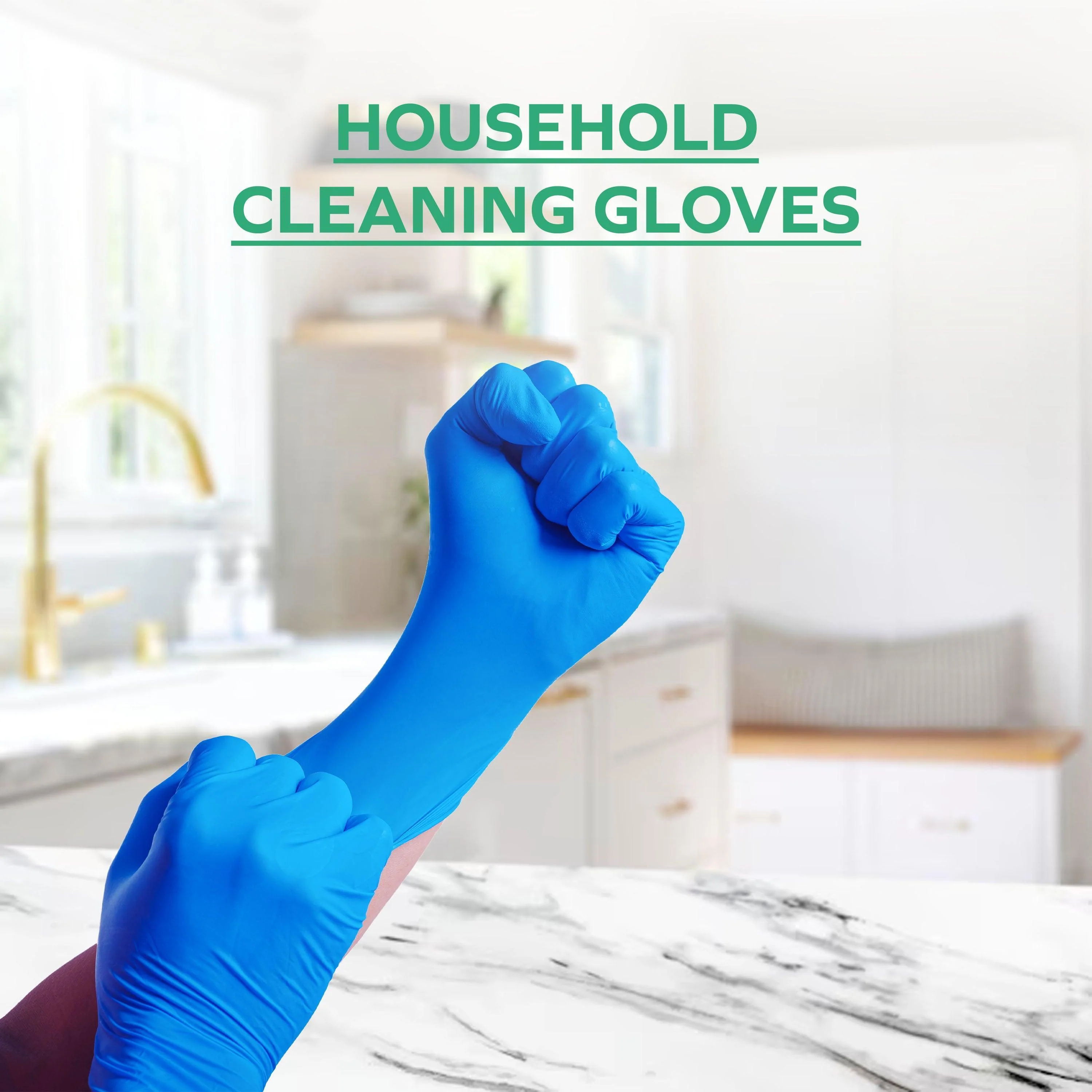 Rhino - NB6 - Blue Nitrile Gloves - Medium - 600M - Image 6