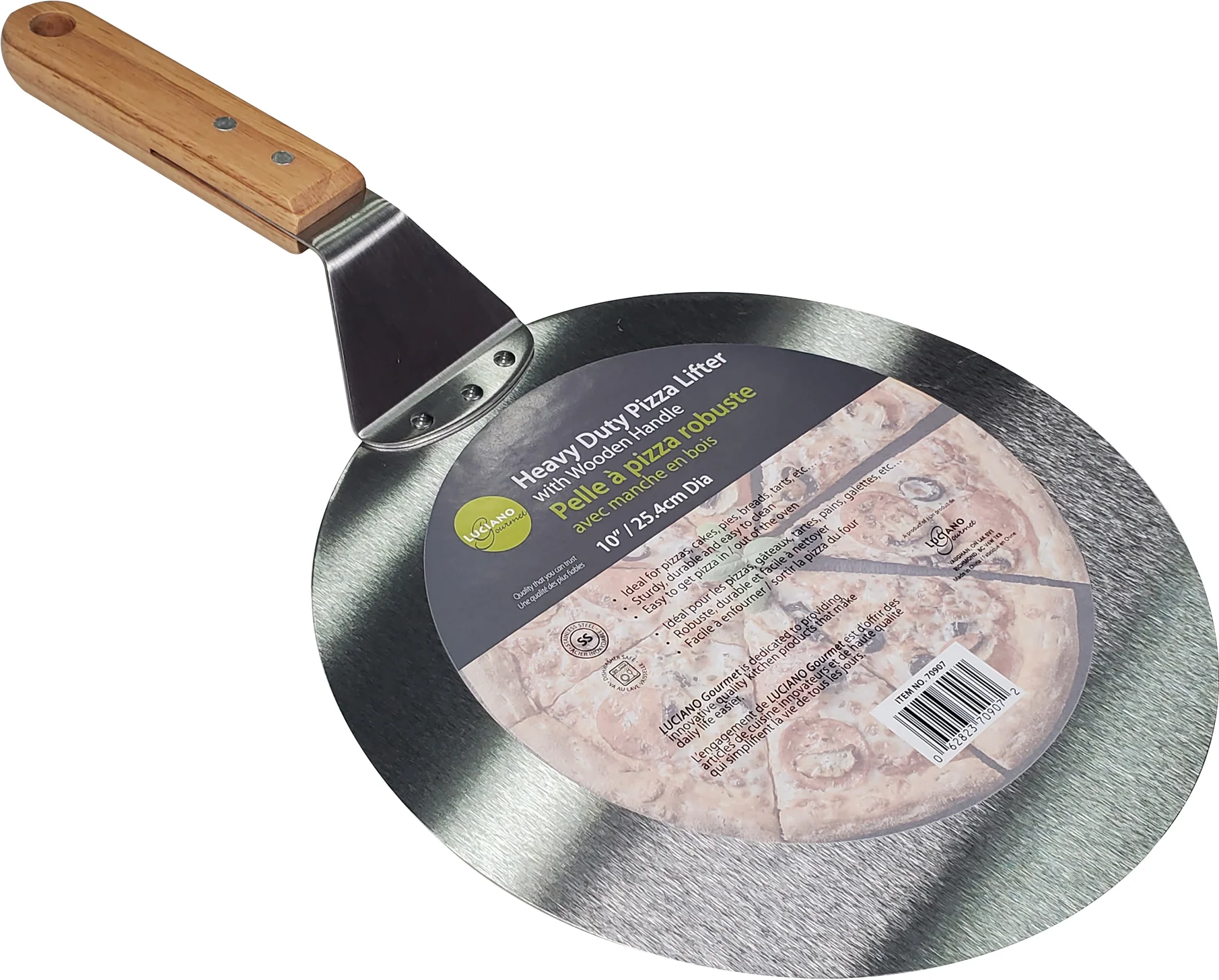 Pizza Peel - Aluminum - 10" Round - Image 2