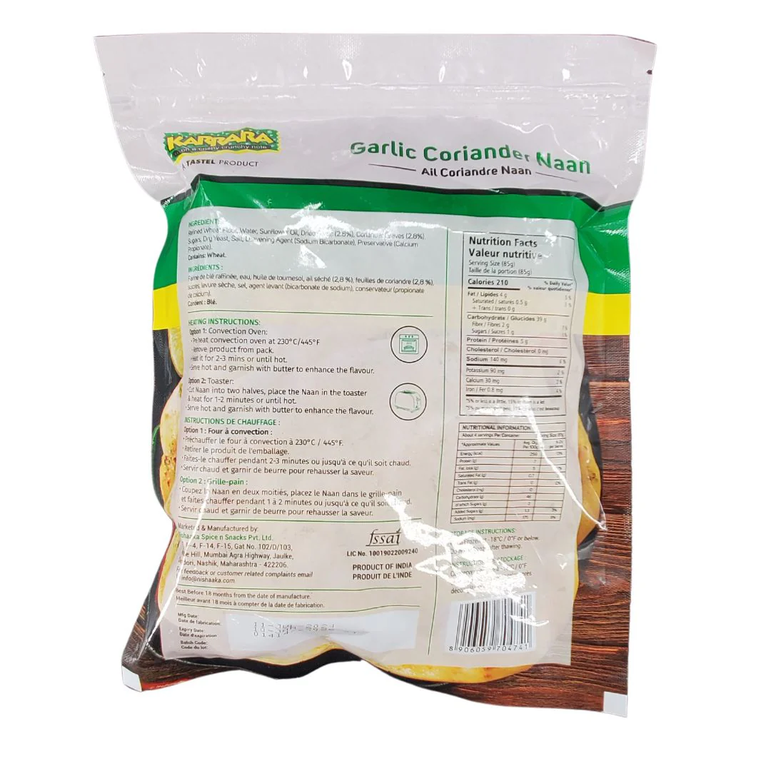 CLR - Karrara - Garlic Coriander Naan - 85g - Image 2