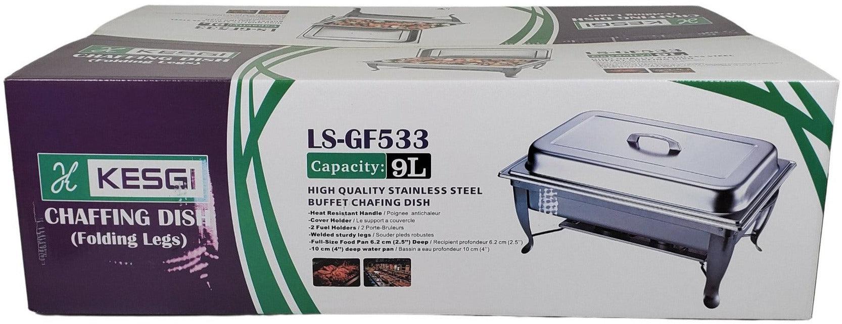Kesgi - Chafing Dish 9L w/Folding Legs - LS-GF533 - Image 3