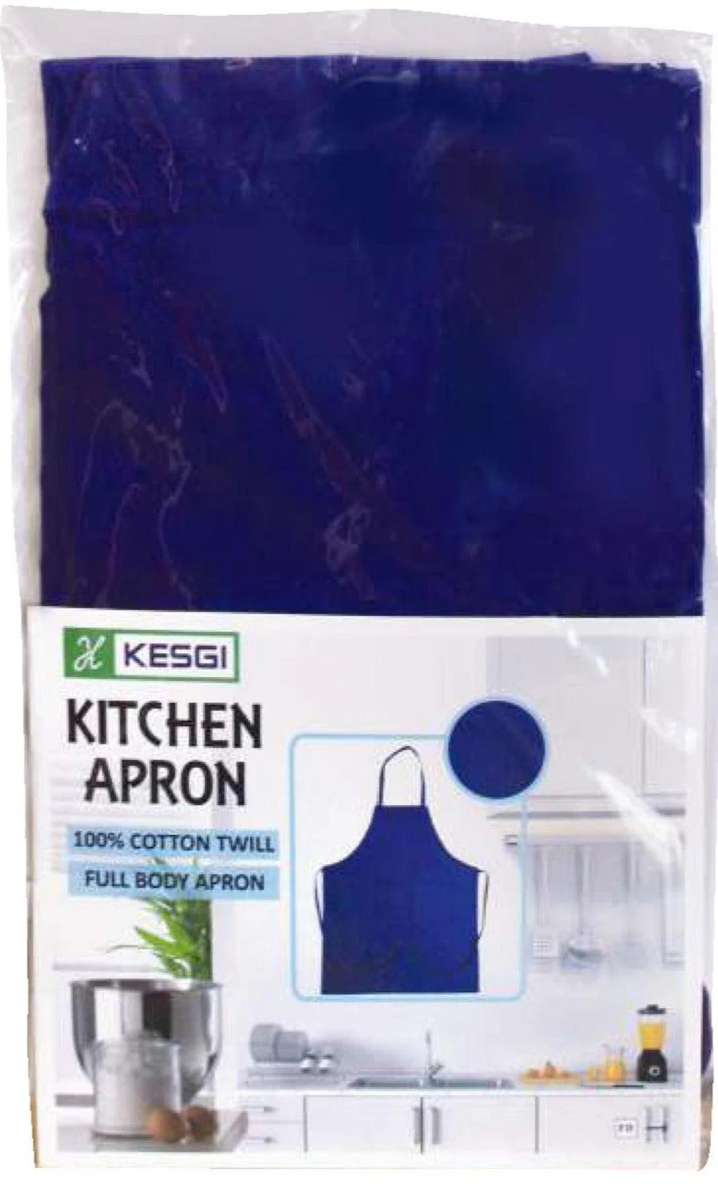 Kesgi - Apron - Full Body - Blue - 2 Pockets - AP002BLU - Image 2