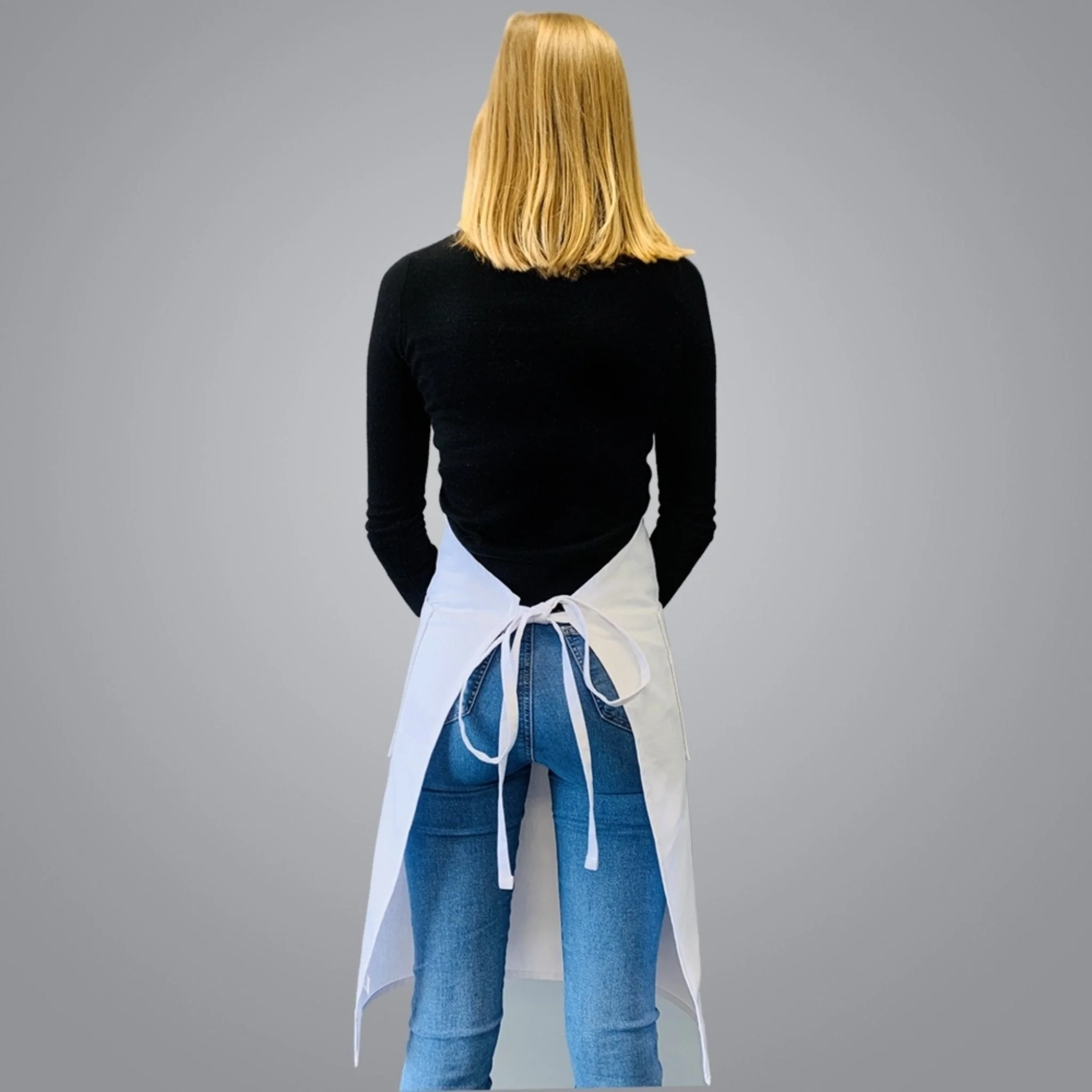 Kesgi - Apron - Full Body - White - 3 Pockets - AP001WH - Image 3
