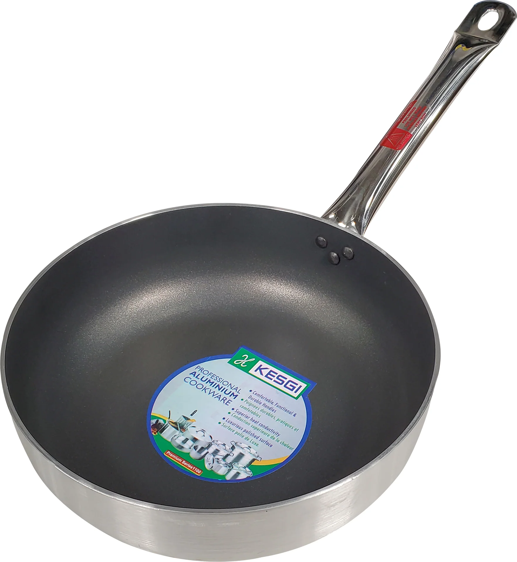 Kesgi - 10" Deep Fry Pan Non-Stick - Pipe Handle - Image 2