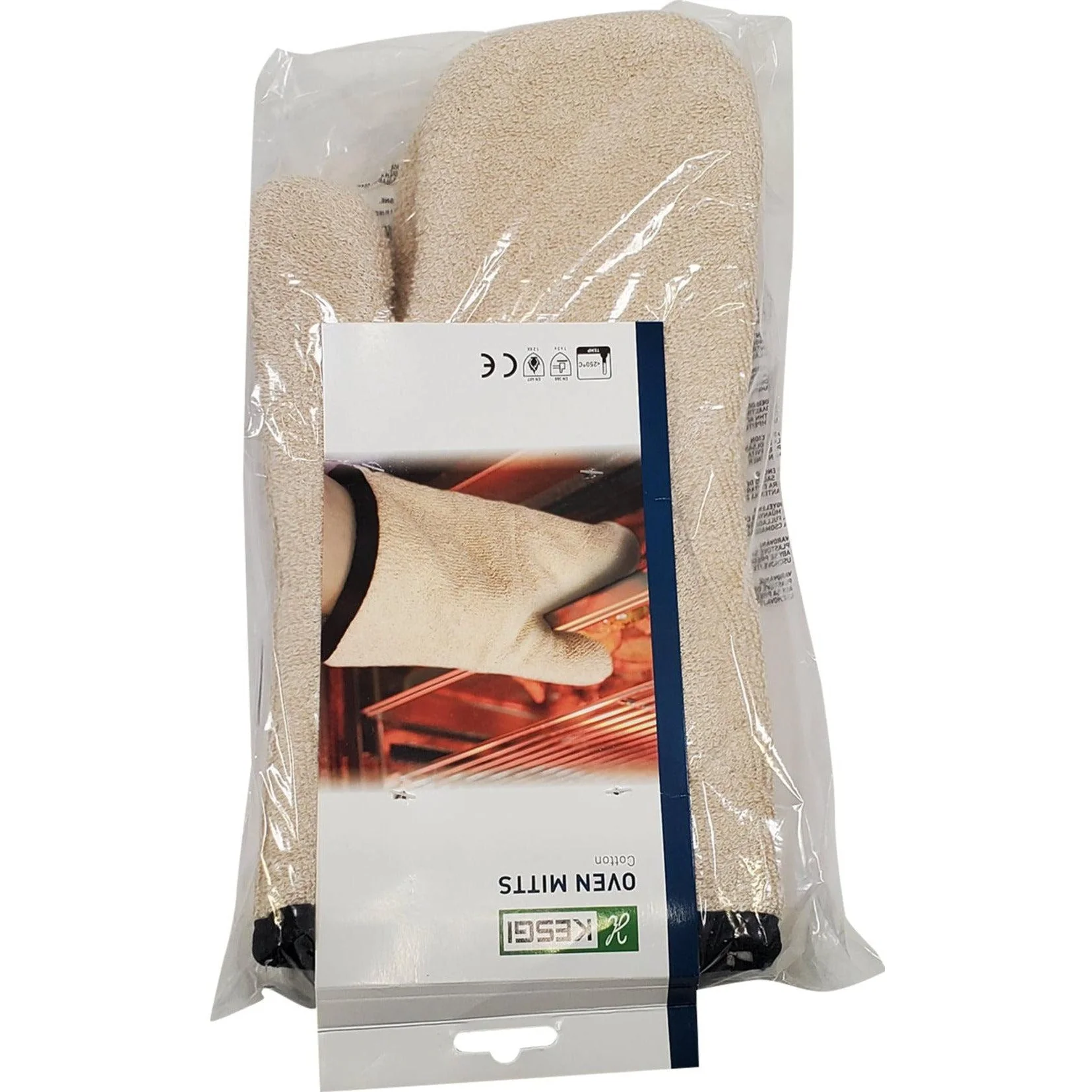 Oven Mitt - Cotton - Beige (1 pair) - QF014 - Image 3