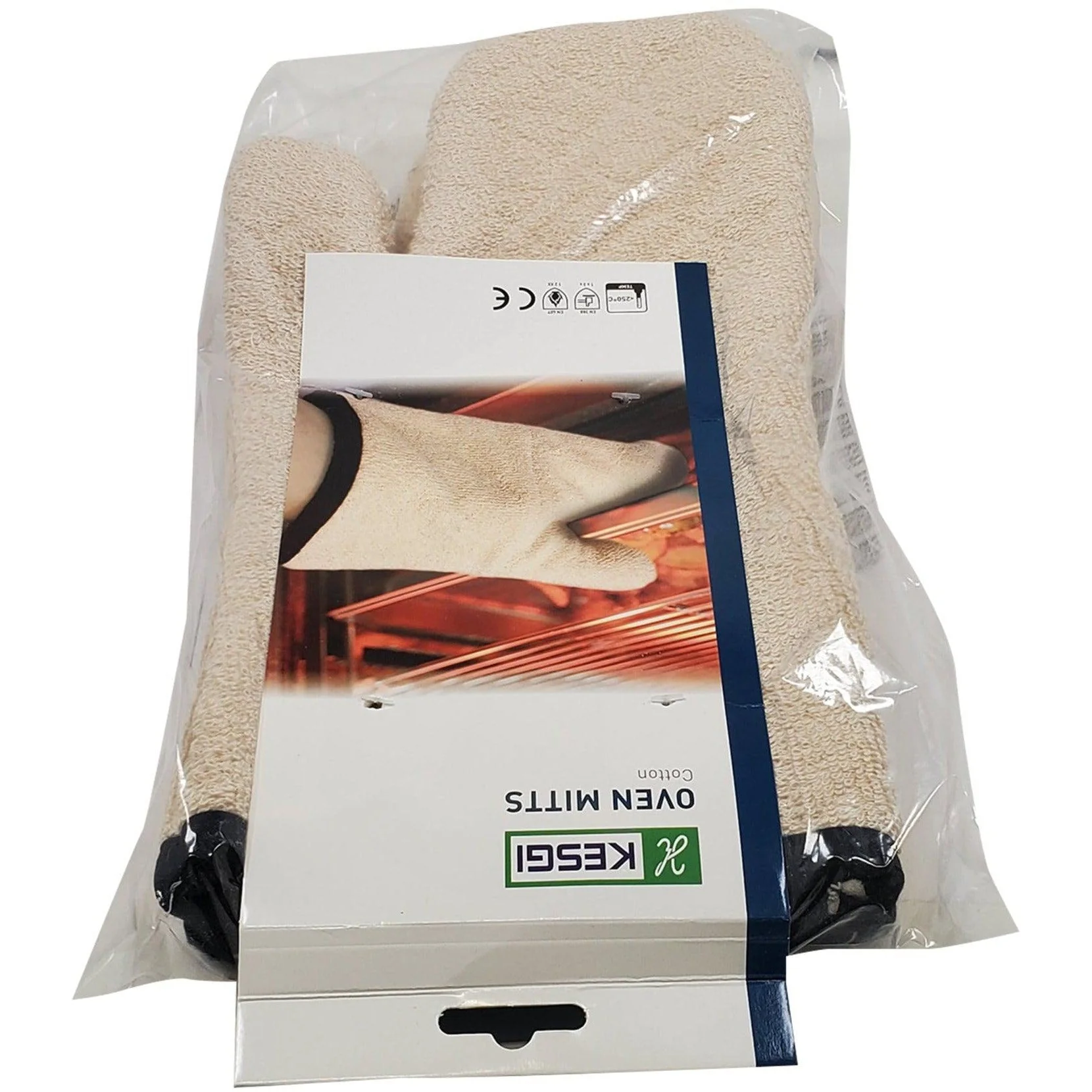 Oven Mitt - Cotton - Beige (1 pair) - QF014 - Image 4