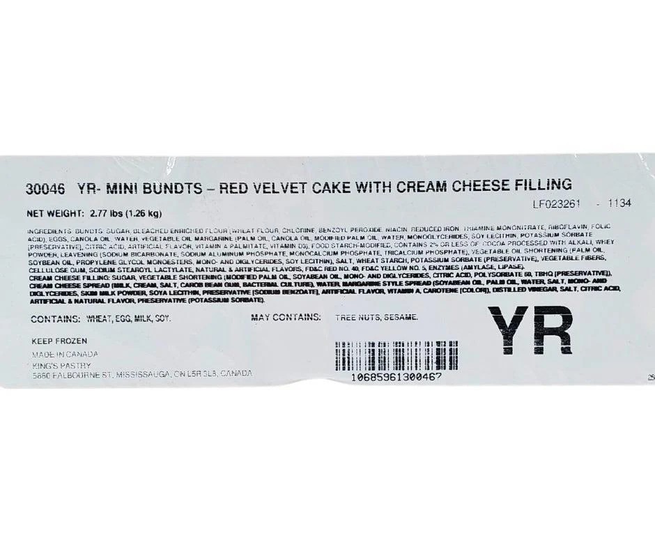 VSO - Kings Pastry - Red Velvet Mini Bundt Cake With Cream Cheese - Image 3