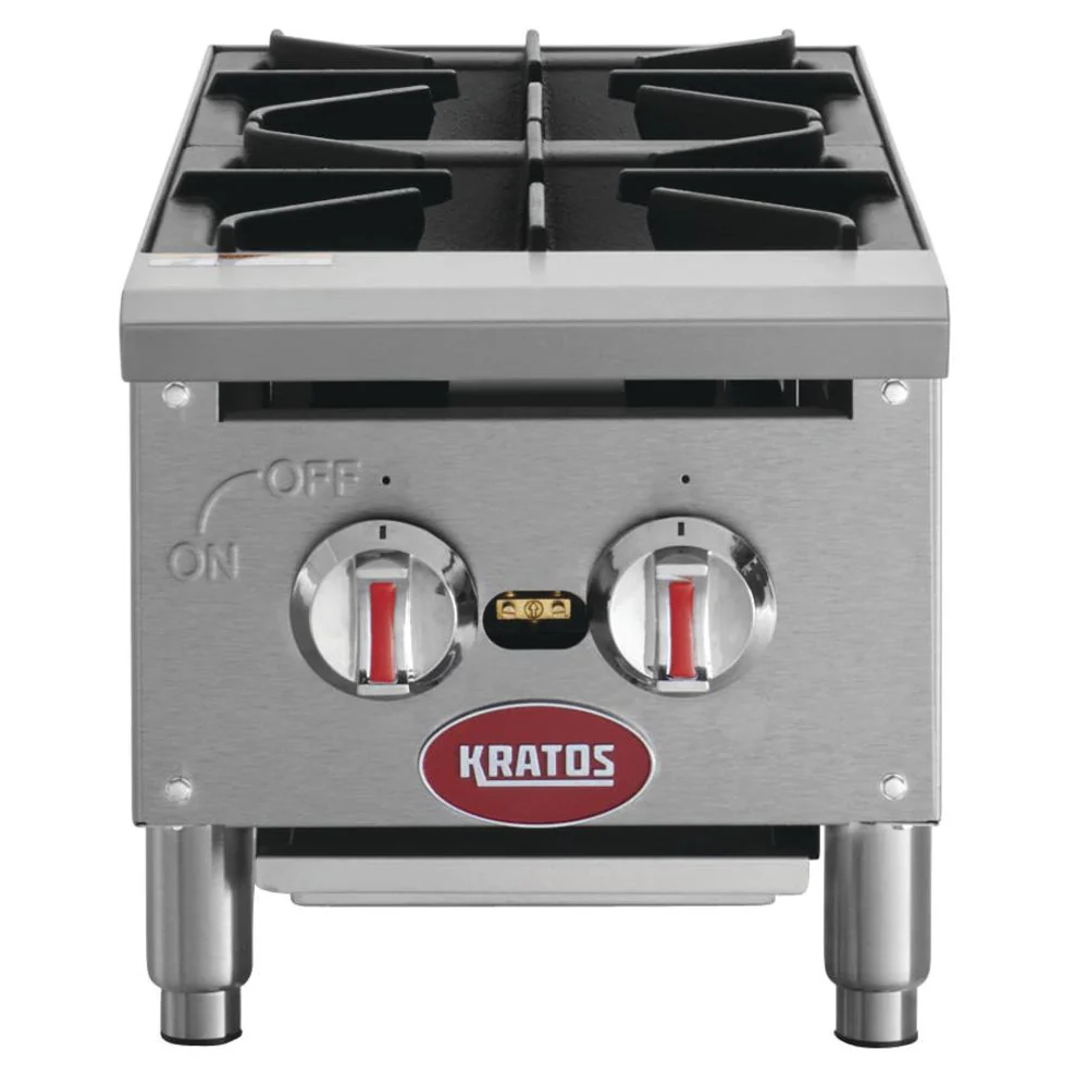 Kratos - Hot Plate 2 Burners SS 50K BTU 12"x30"x13.5" - Image 2