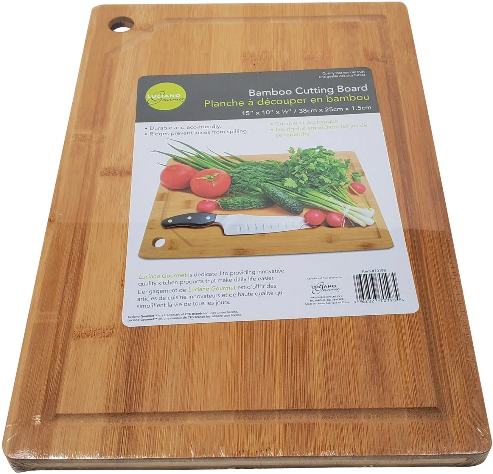 Le Gourmet - 10x15" Bamboo Cutting Board - Image 2