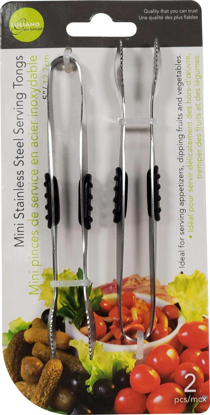 Le Gourmet - 5" Mini Serving Tongs - SS (2 pack) - 70808 - Image 3