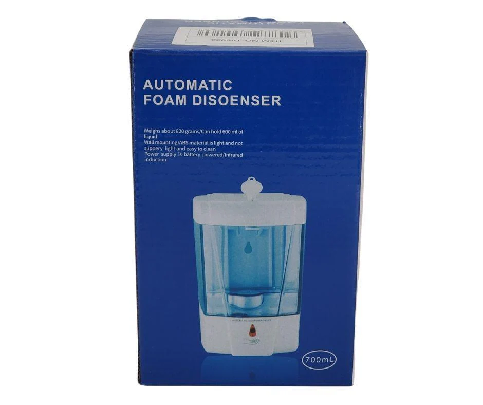 Liquid Soap Dispenser - 700ml - Automatic Sensor - White & Clear - ReQ 4 'AA' Battery - Image 5