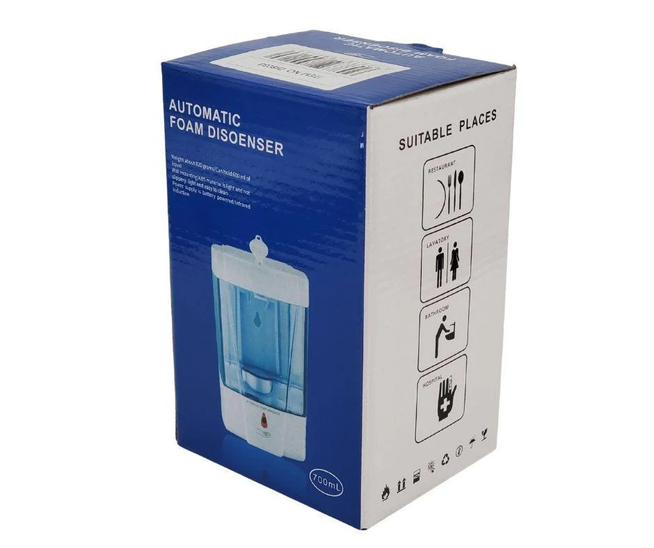 Liquid Soap Dispenser - 700ml - Automatic Sensor - White & Clear - ReQ 4 'AA' Battery - Image 7