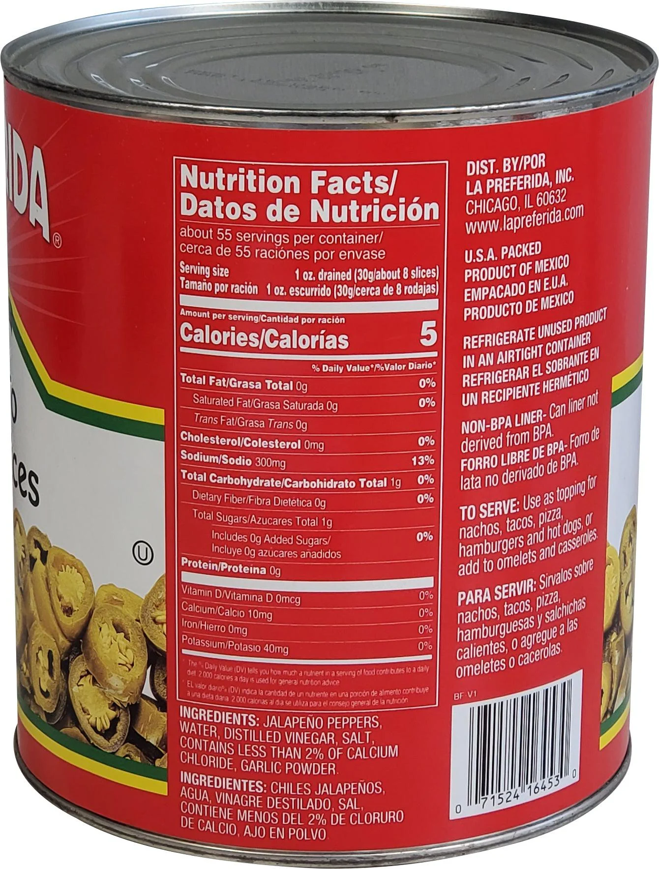 La Preferdia - Jalapeno Nacho Slices - Hot - Image 2