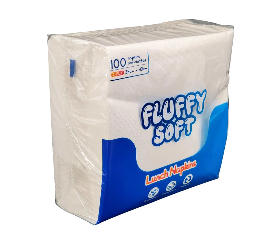 Fluffy Soft - Lunch Napkins - 2 ply - White - Image 2