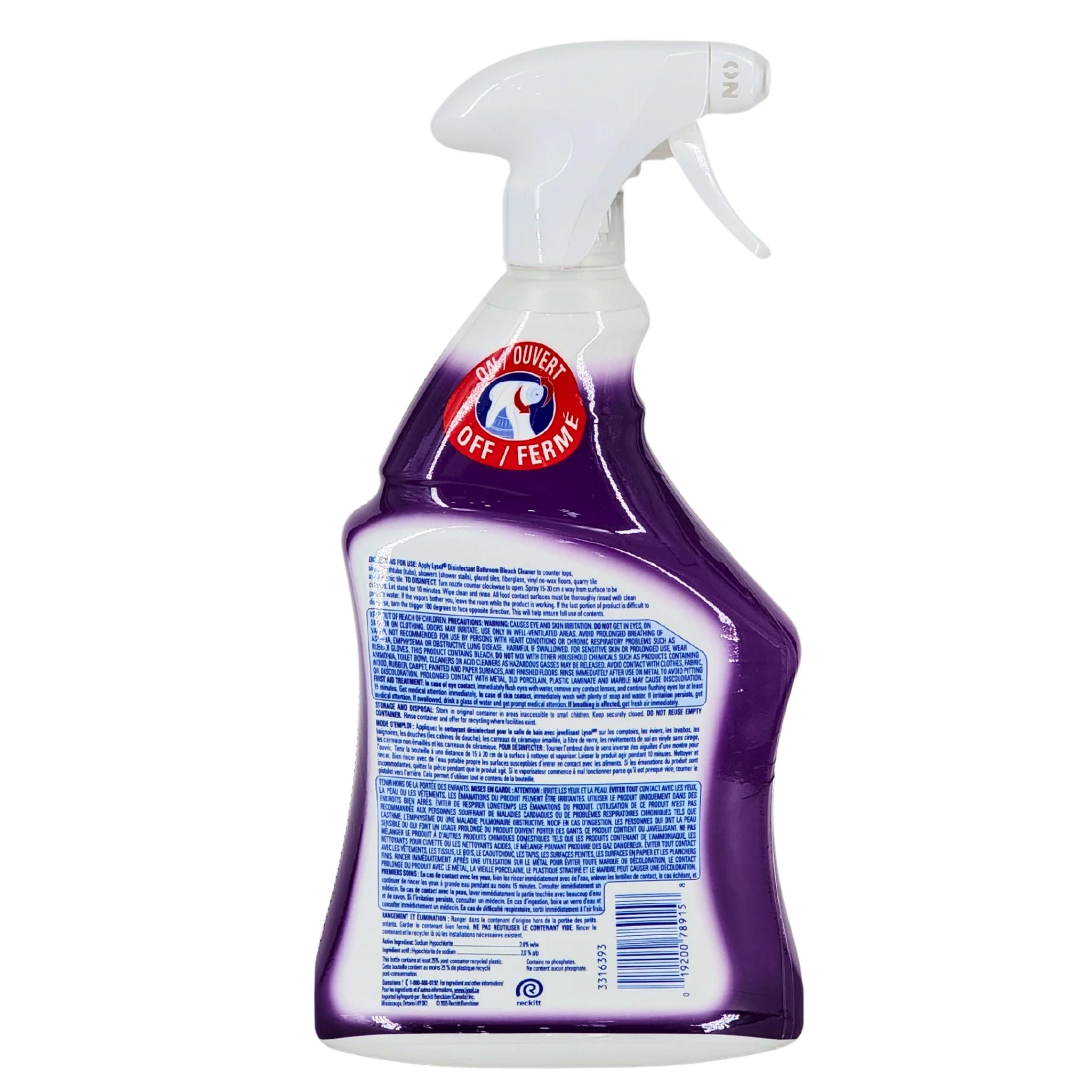 Lysol - Disinfectant Bathroom Bleach Cleaner - Trigger - Image 3