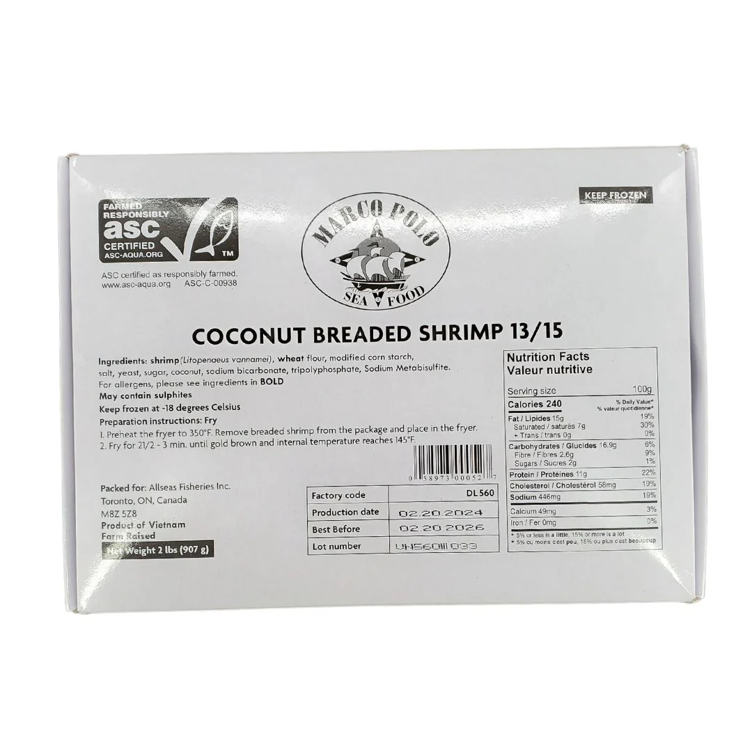 Marco Polo - 13-15 Coconut Breaded Butterfly Shrimp - Image 2