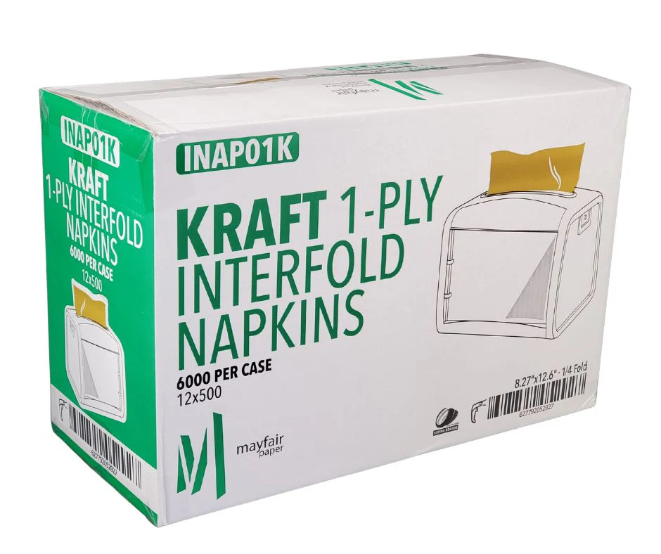 Mayfair - 1 ply Interfold Napkins 1/4 Fold - Kraft - INAP01K - Image 10