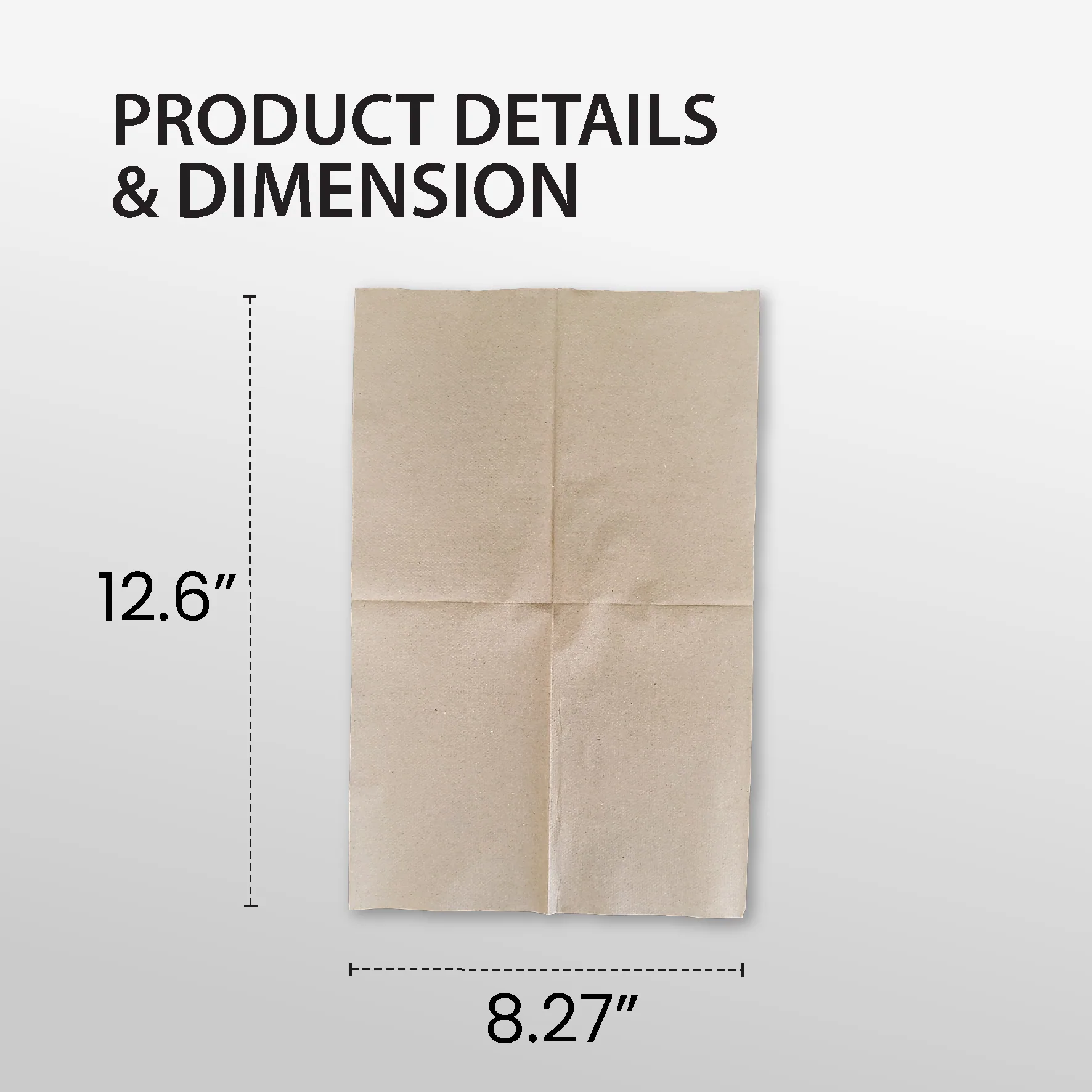 Mayfair - 1 ply Interfold Napkins 1/4 Fold - Kraft - INAP01K - Image 2