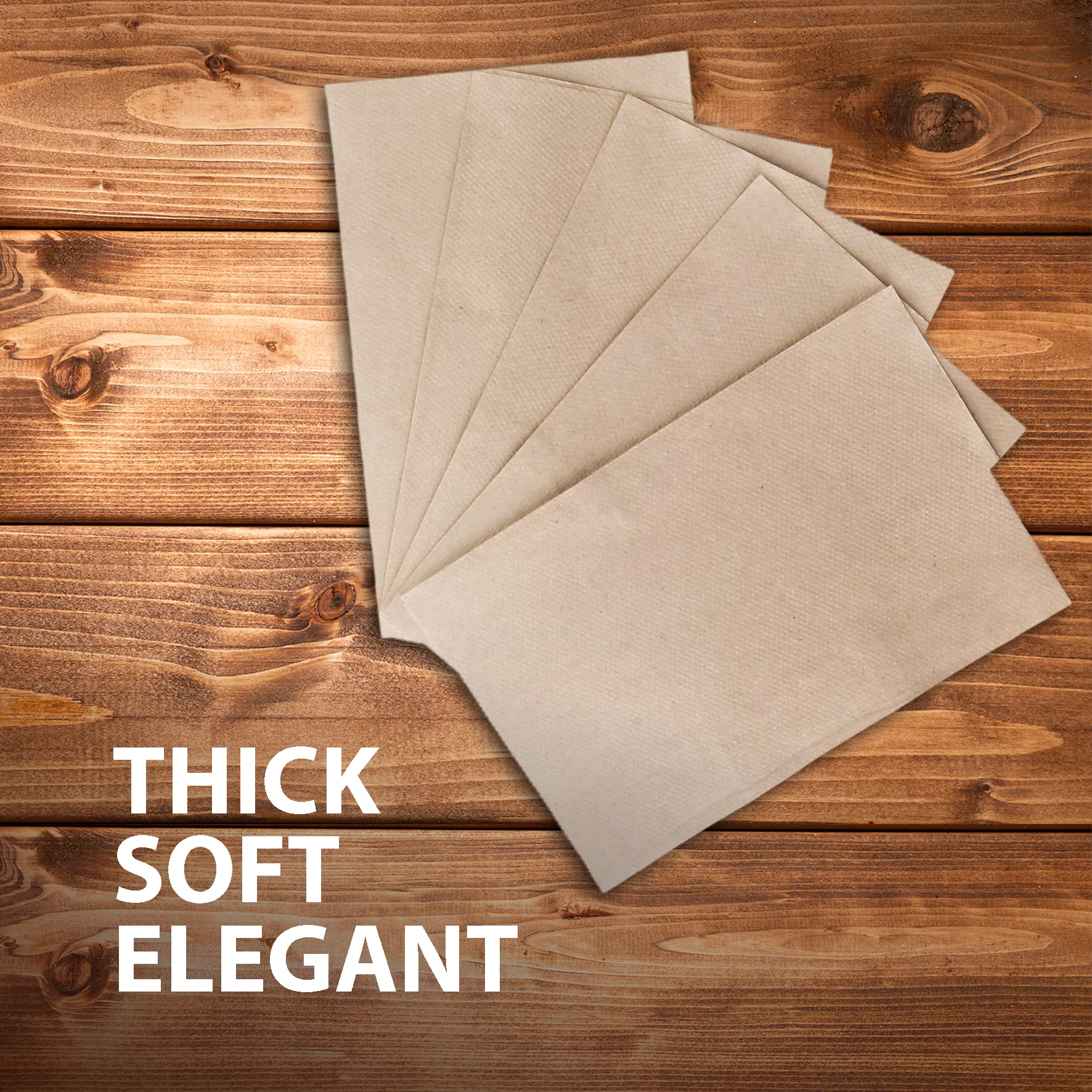 Mayfair - 1 ply Interfold Napkins 1/4 Fold - Kraft - INAP01K - Image 7