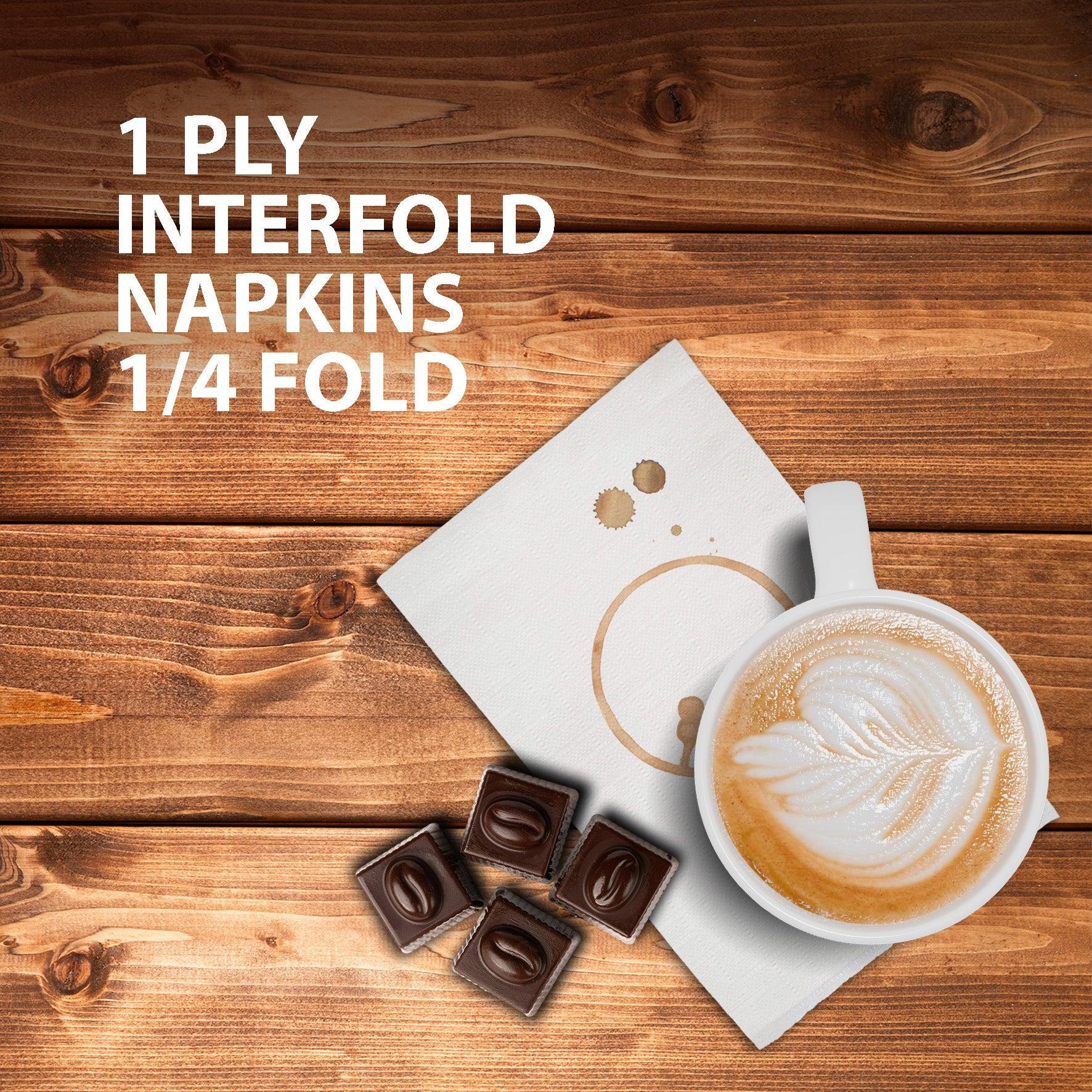 Mayfair - 1 ply Interfold Napkins 1/4 Fold - White - INAP01 - Image 4