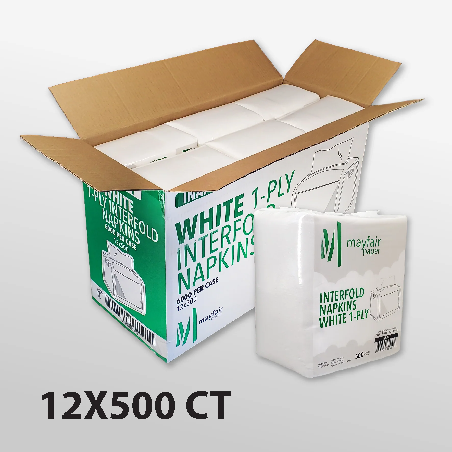Mayfair - 1 ply Interfold Napkins 1/4 Fold - White - INAP01 - Image 7