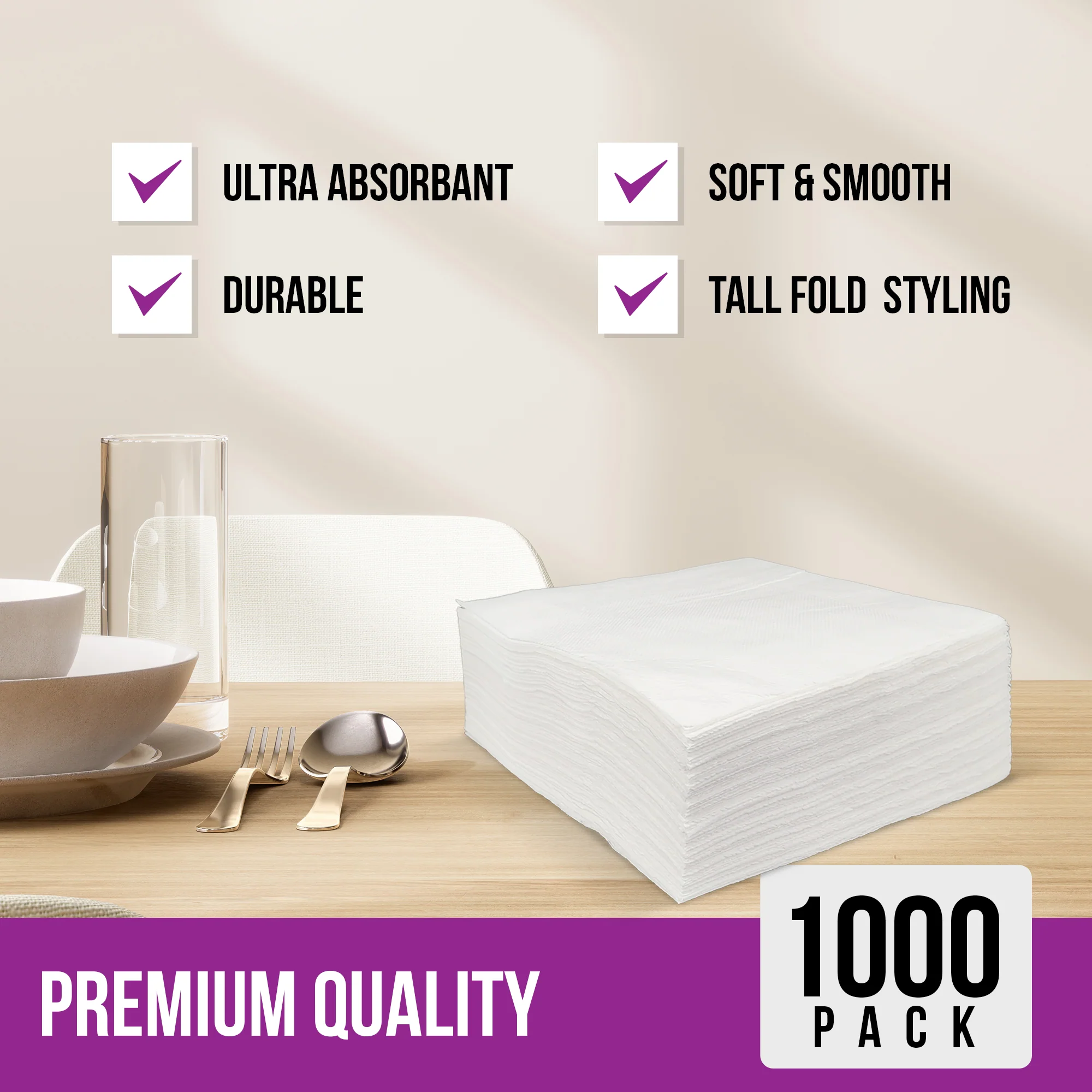 Mayfair - 15"x16" Airlaid Napkins - Flat Pack - 31516FP - Image 4