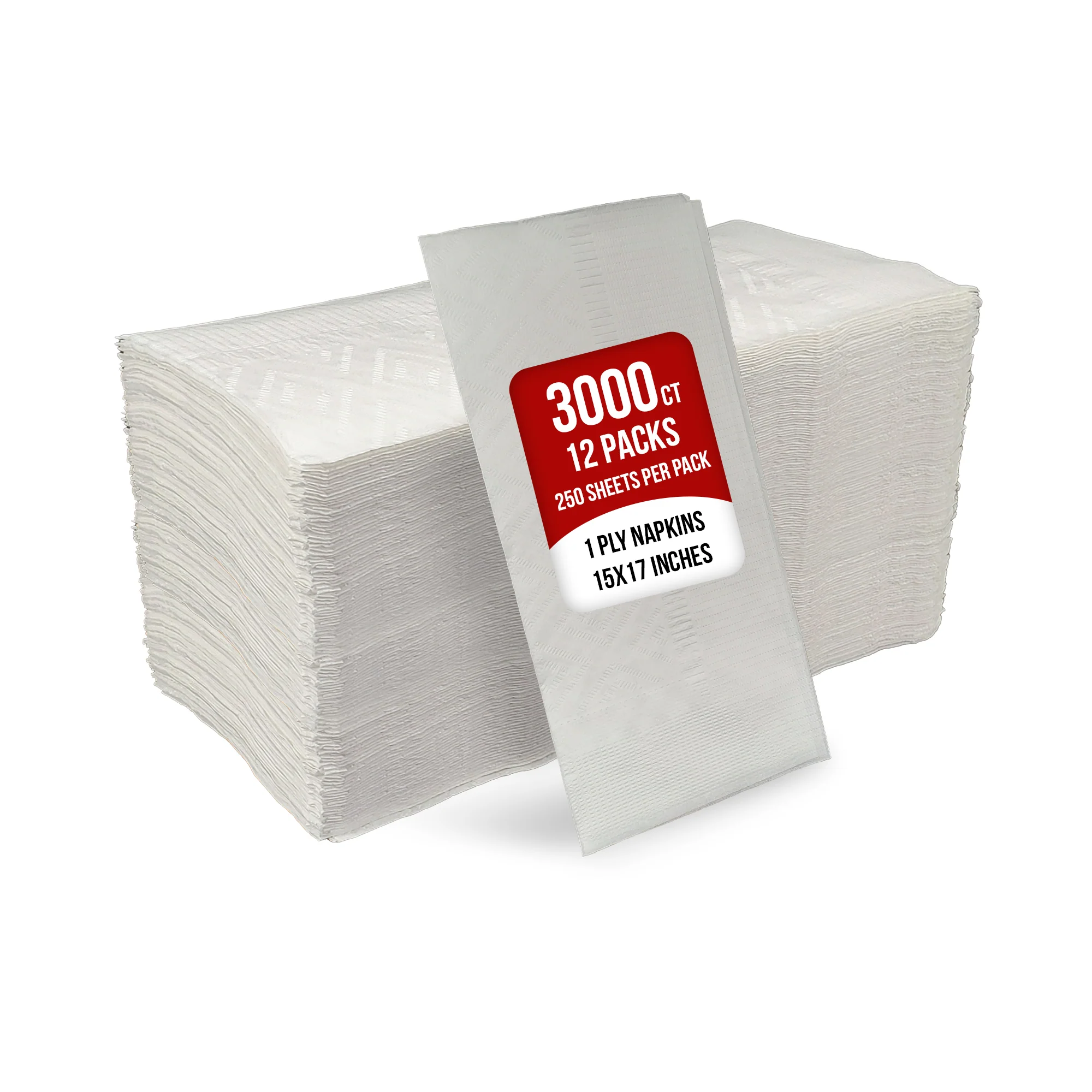 Mayfair - 1 Ply Dinner Napkins 1/8 Fold - White - DNAP01 - Image 4