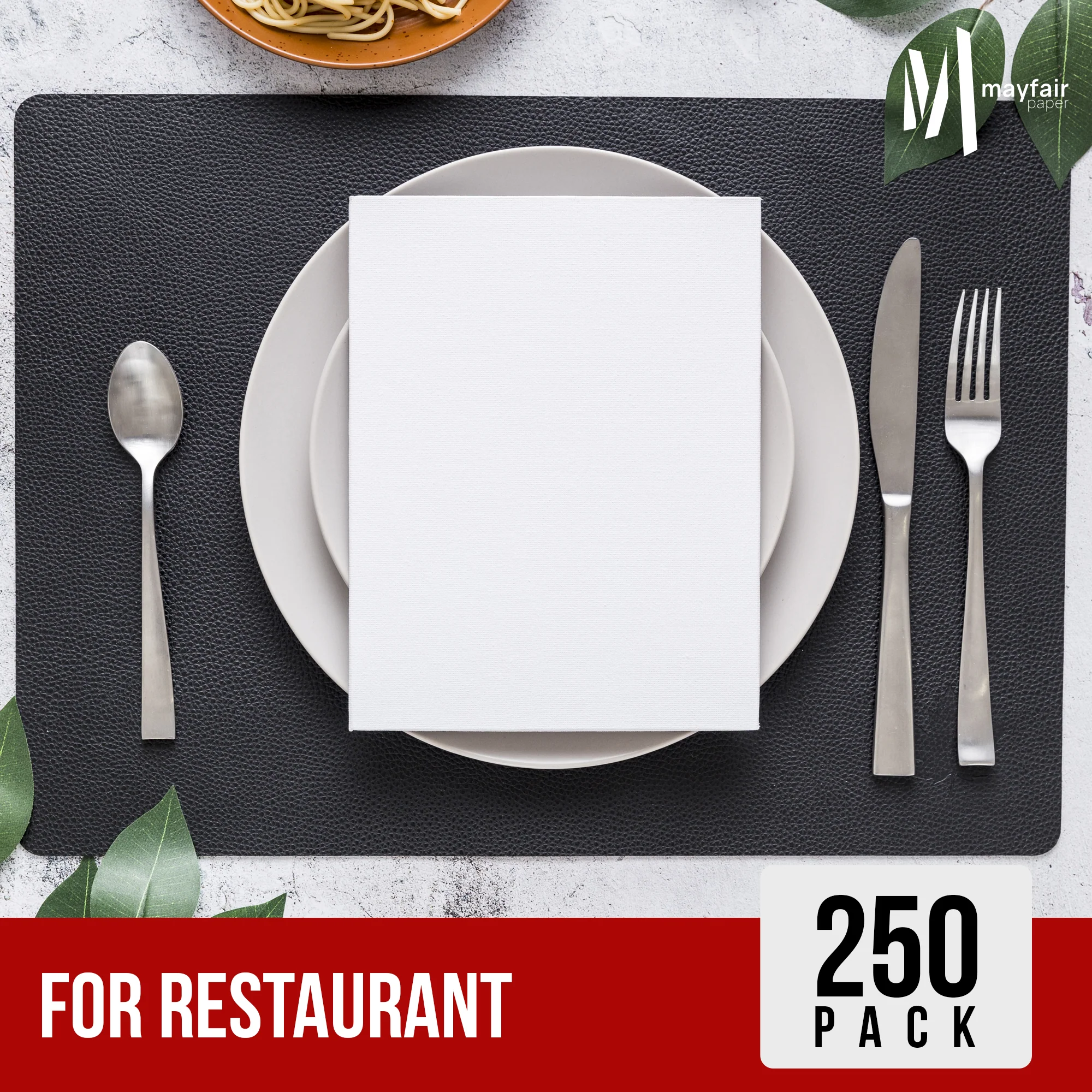 Mayfair - 1 Ply Dinner Napkins 1/8 Fold - White - DNAP01 - Image 9