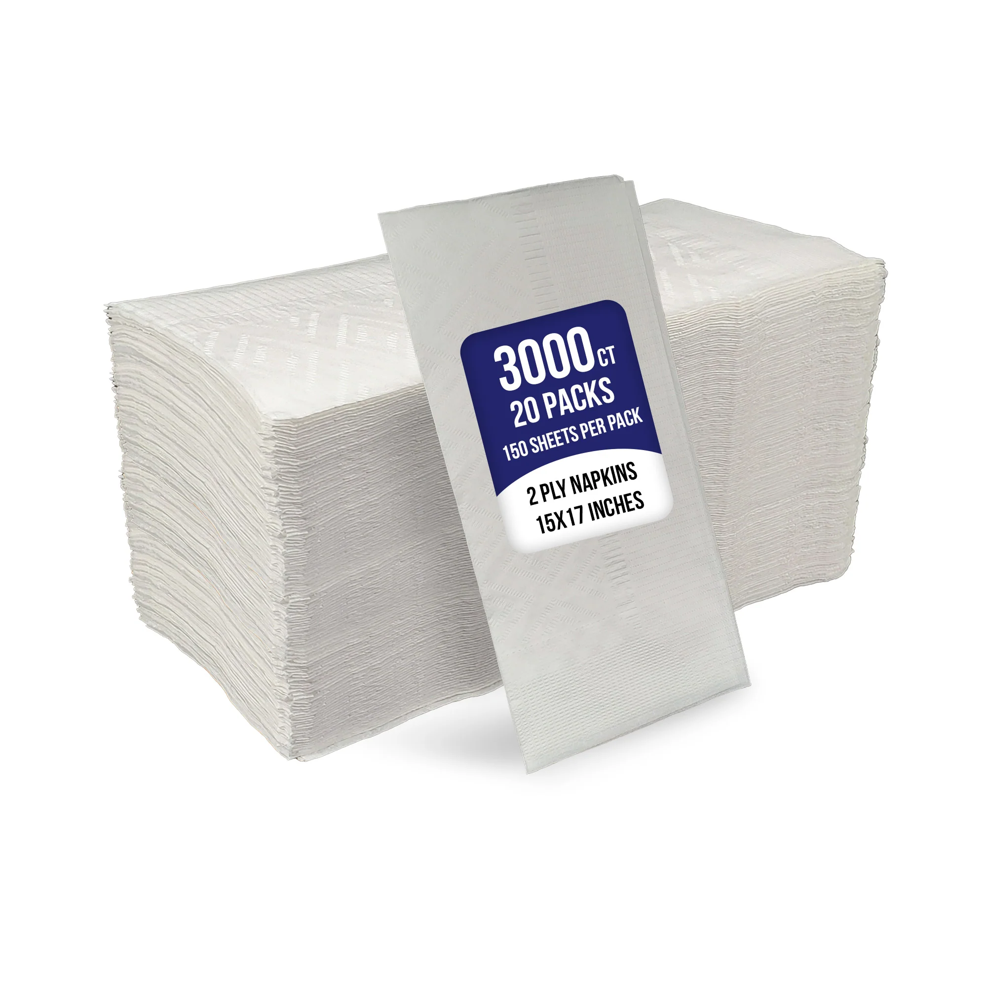 Mayfair - 2 Ply Dinner Napkins 1/8 Fold - White DNAP02 - Image 5
