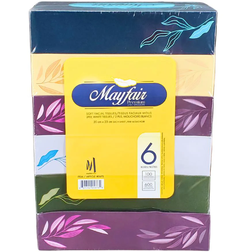 Mayfair - 2ply White Facial Tissue- 100 shts. - 5672 - Image 7