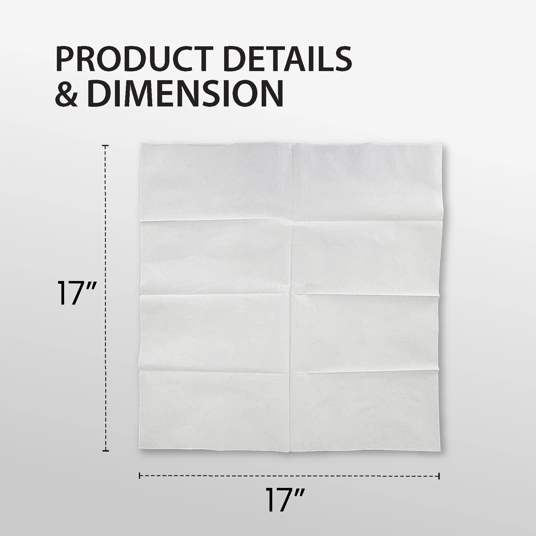 Mayfair - 3 ply Dinner Napkins 1/8 Fold - White - DNAP03 - Image 3