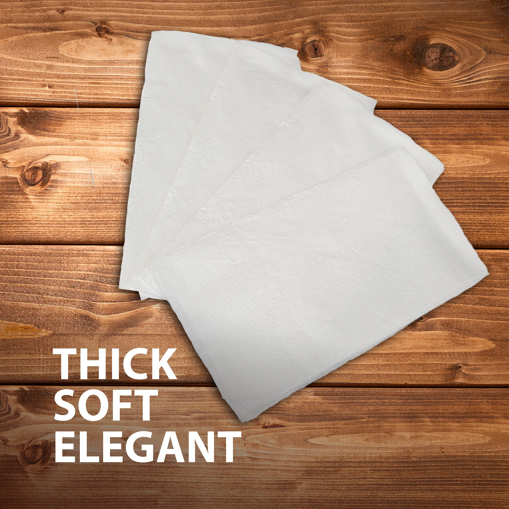 Mayfair - 3 ply Dinner Napkins 1/8 Fold - White - DNAP03 - Image 6