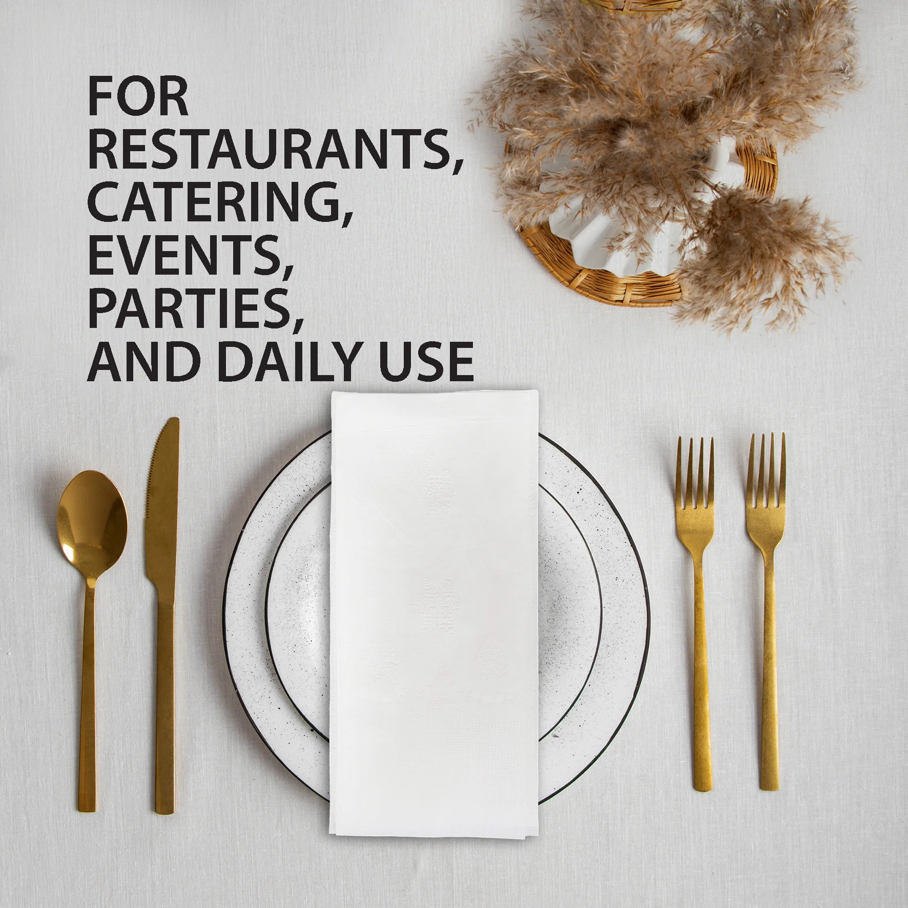 Mayfair - 3 ply Dinner Napkins 1/8 Fold - White - DNAP03 - Image 7