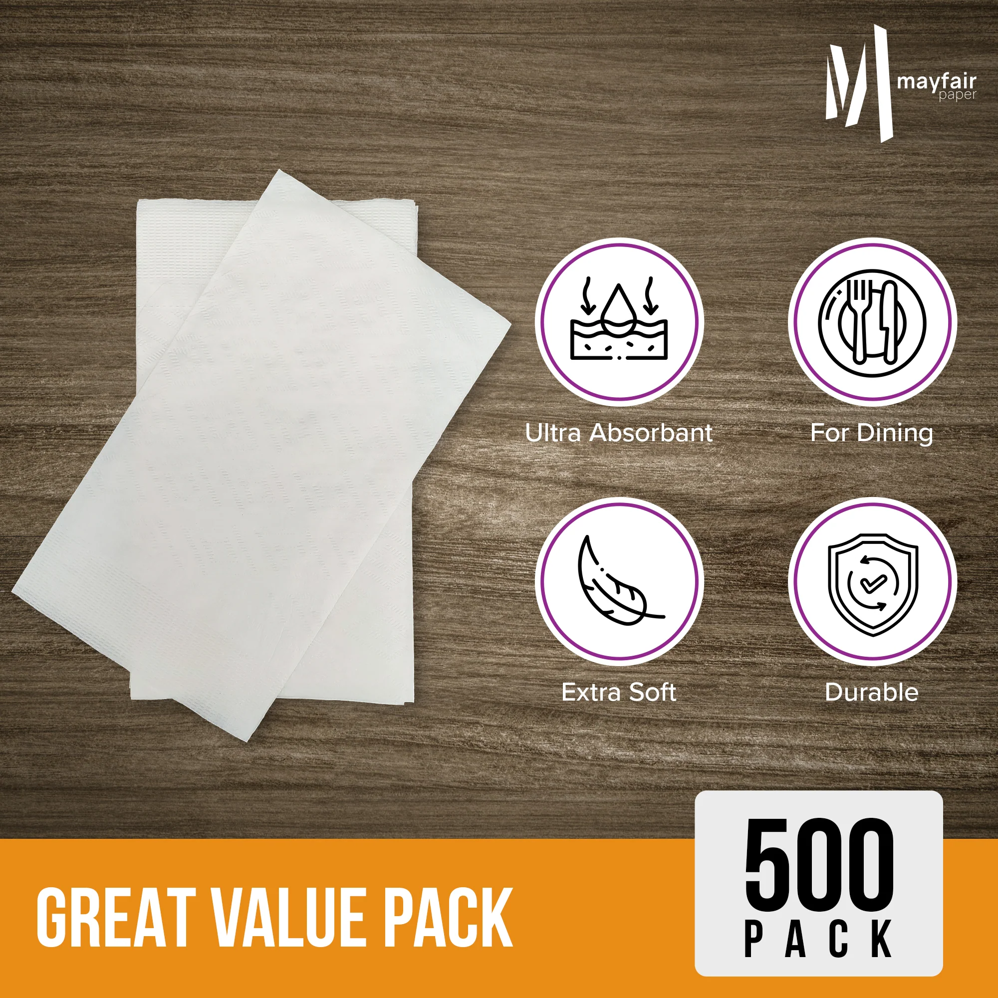 Mayfair - 1 Ply Junior Dispenser Napkins 1/6 Fold - White - JDN01 - Image 8