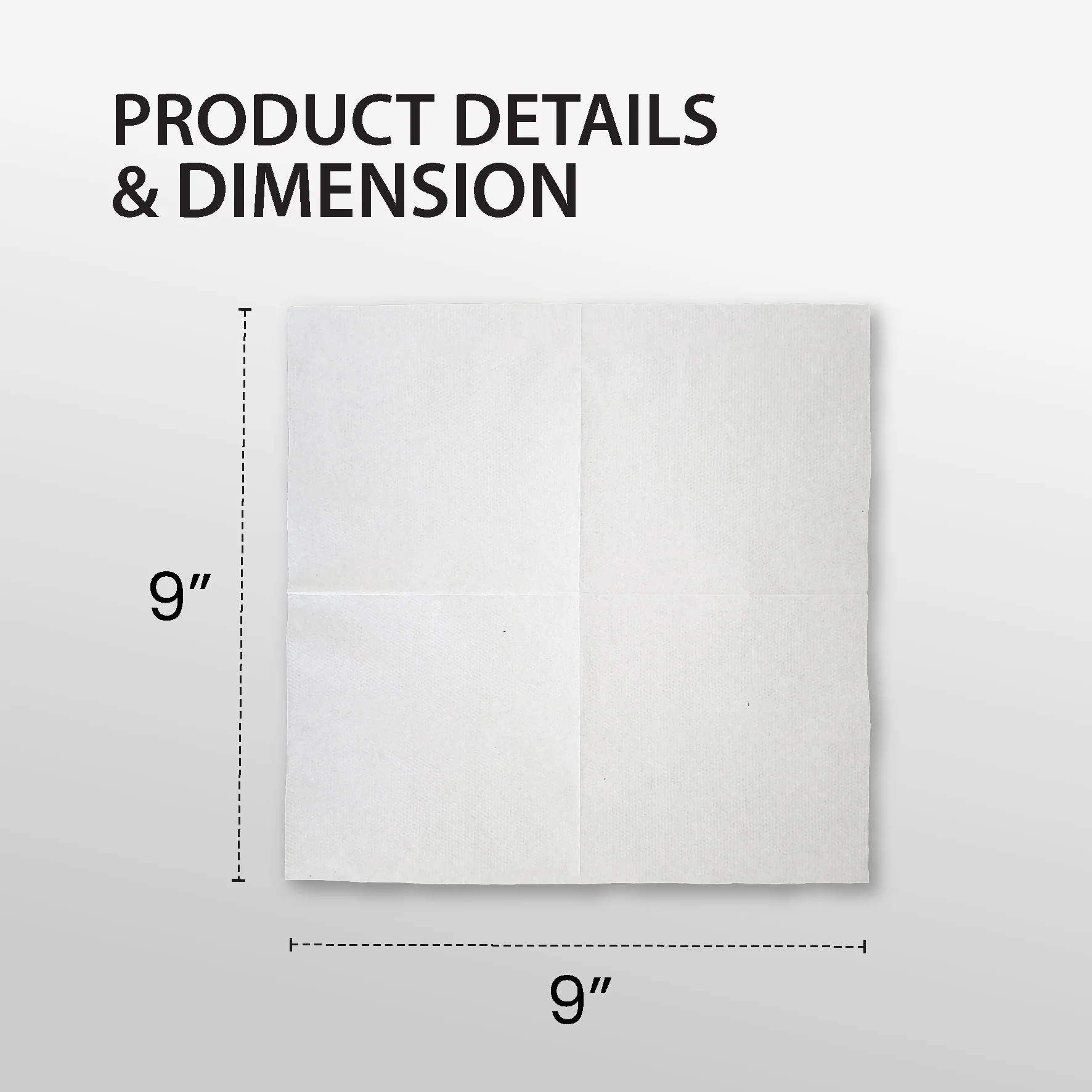 Mayfair - 1 Ply Cocktail Napkins 1/4 Fold - White - CNAP01 - Image 3