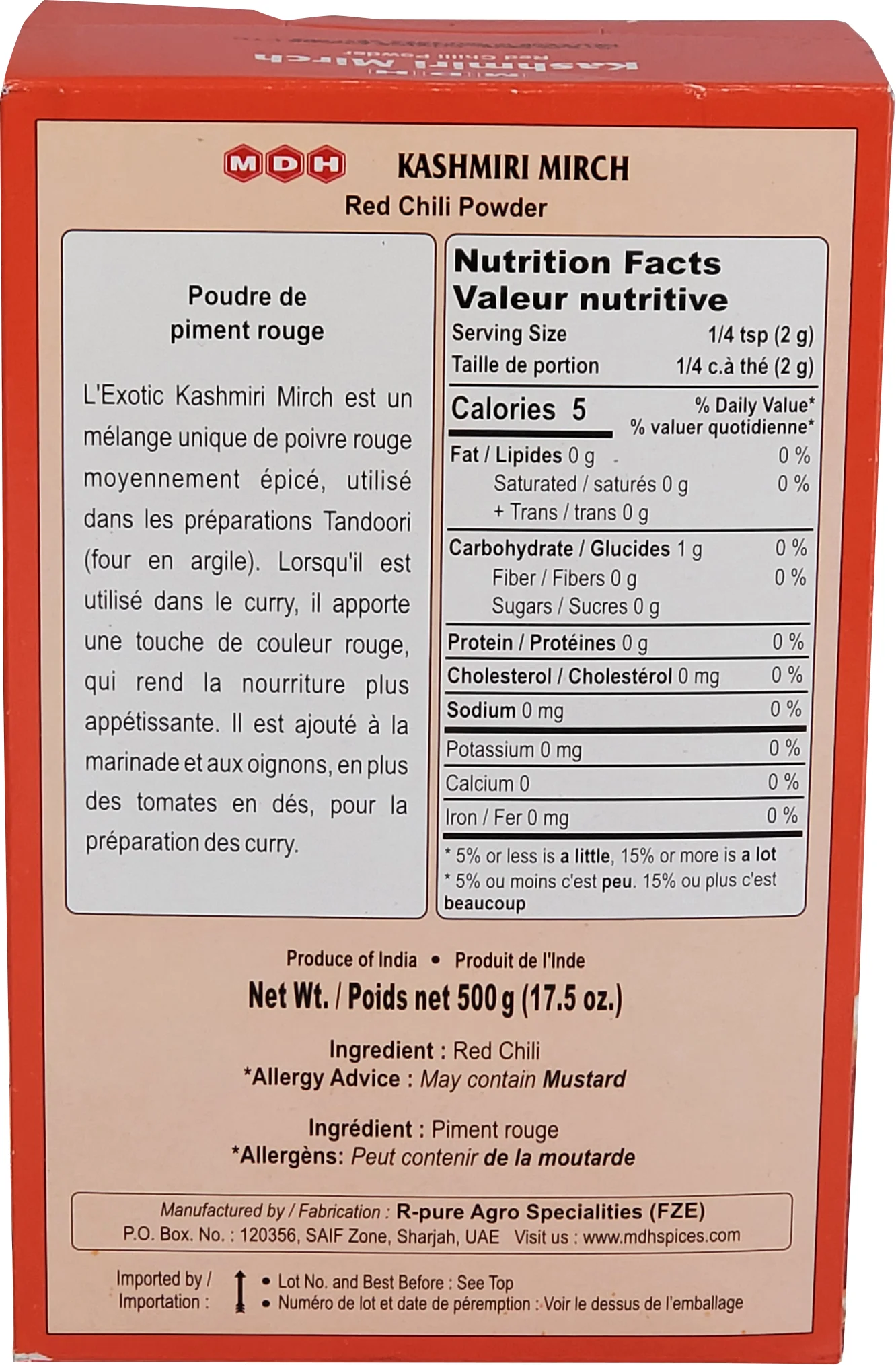 MDH - Kashmiri Mirch - 500g - Image 2