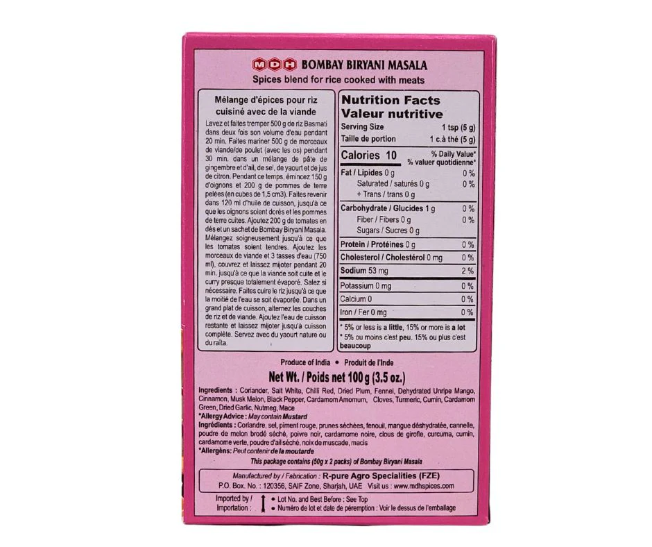 MDH - Bombay Biryani Masala - 100g - Image 4