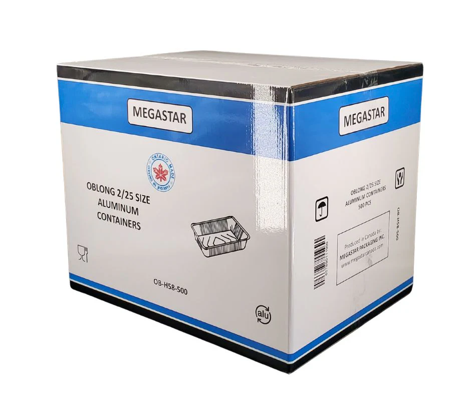 Megastar - 2 1/4 lb Oblong - Aluminium Foil Container - Heavy - Image 4
