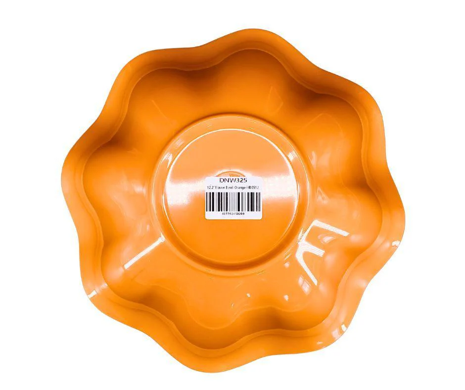 Melamine Flower Bowl - Orange - 12.2" - Image 3