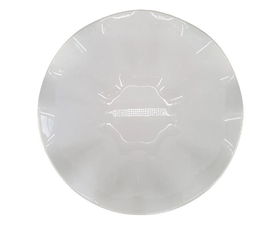 Melamine Flower Bowl - White -  13.9" - Image 2