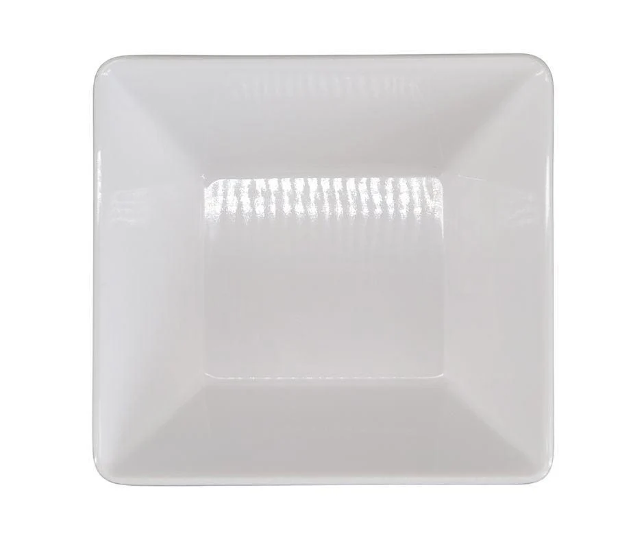 Melamine Square Bowl - White -  5.5" - Image 2