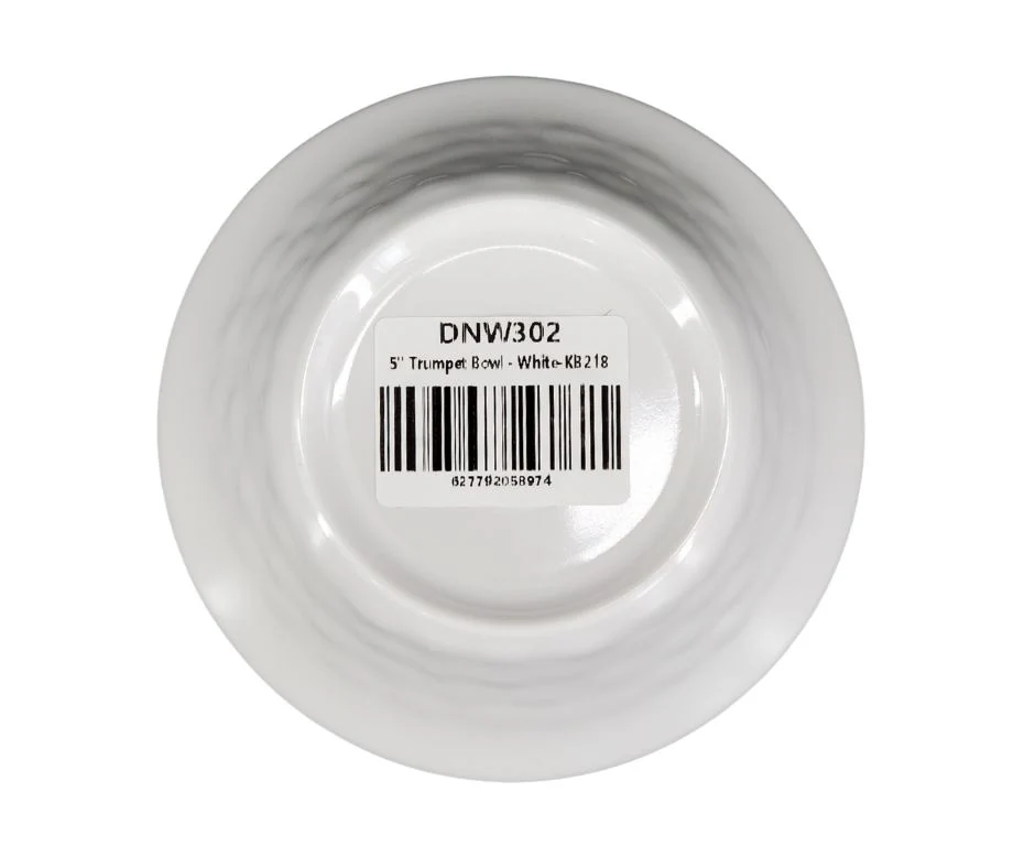 Melamine - Trumpet Bowl - White - 5" - Image 3