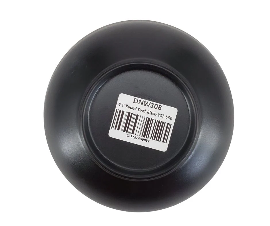 Melamine Round Bowl - Black - 6.1" - Image 3