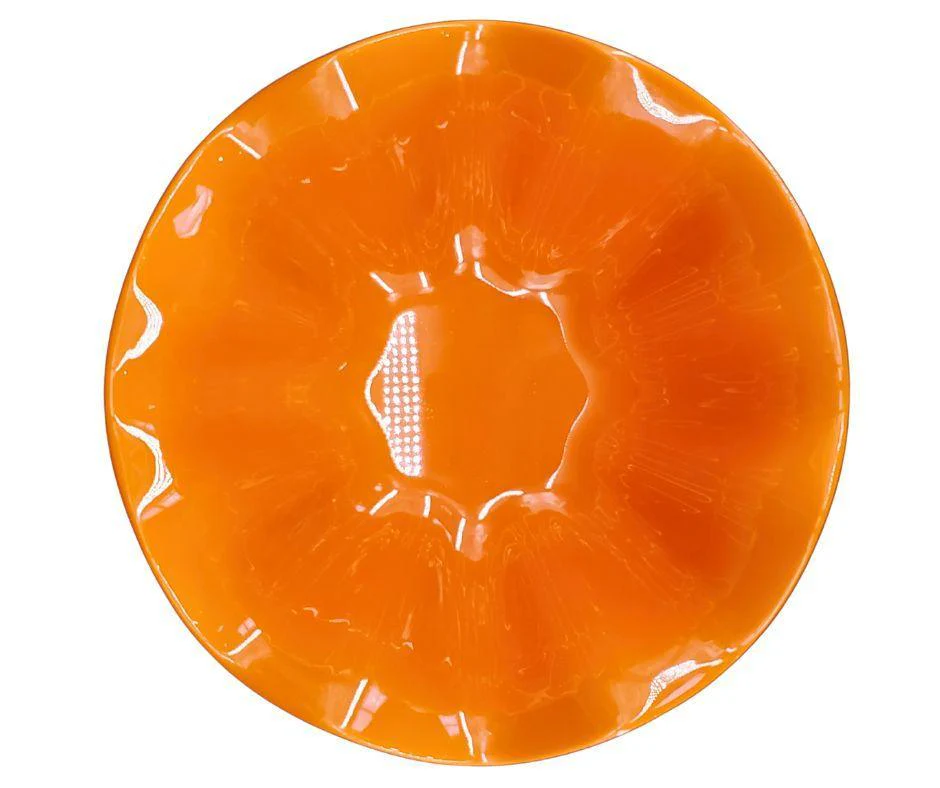 Melamine Flower Bowl - Orange - 9.8" - Image 2