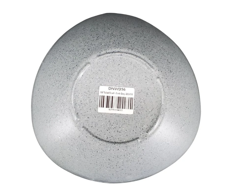 Melamine Salad Bowl - Dark Grey - 9.8" - Image 3