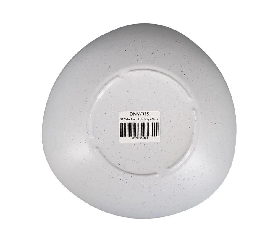 Melamine Salad Bowl - Light Grey - 9.8" - Image 3