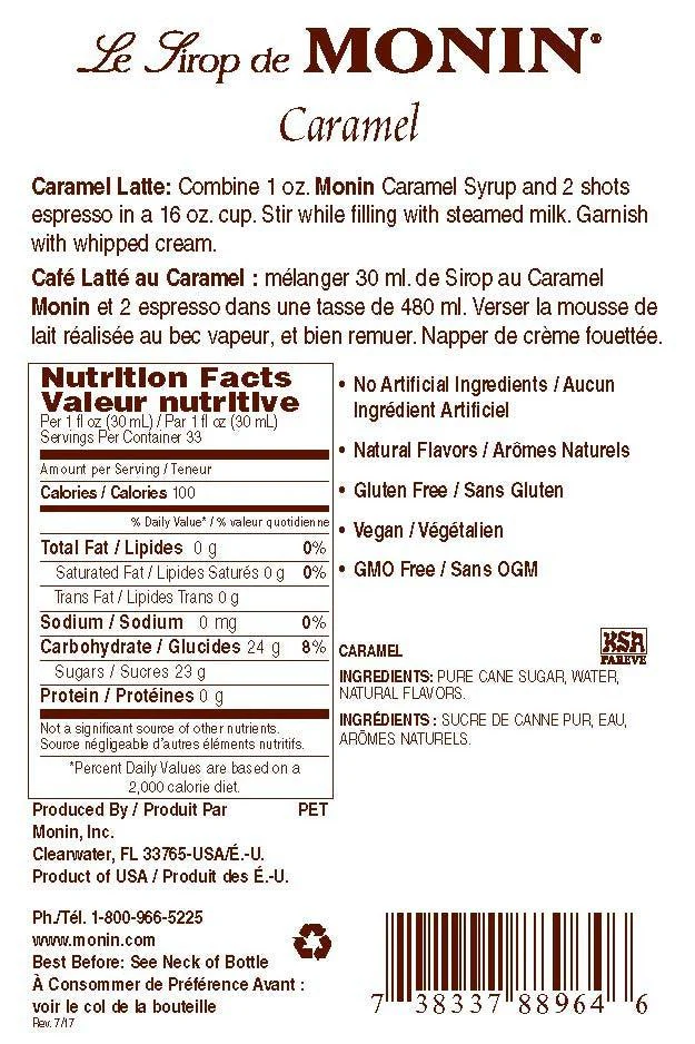 Monin - Caramel Syrup - Image 3