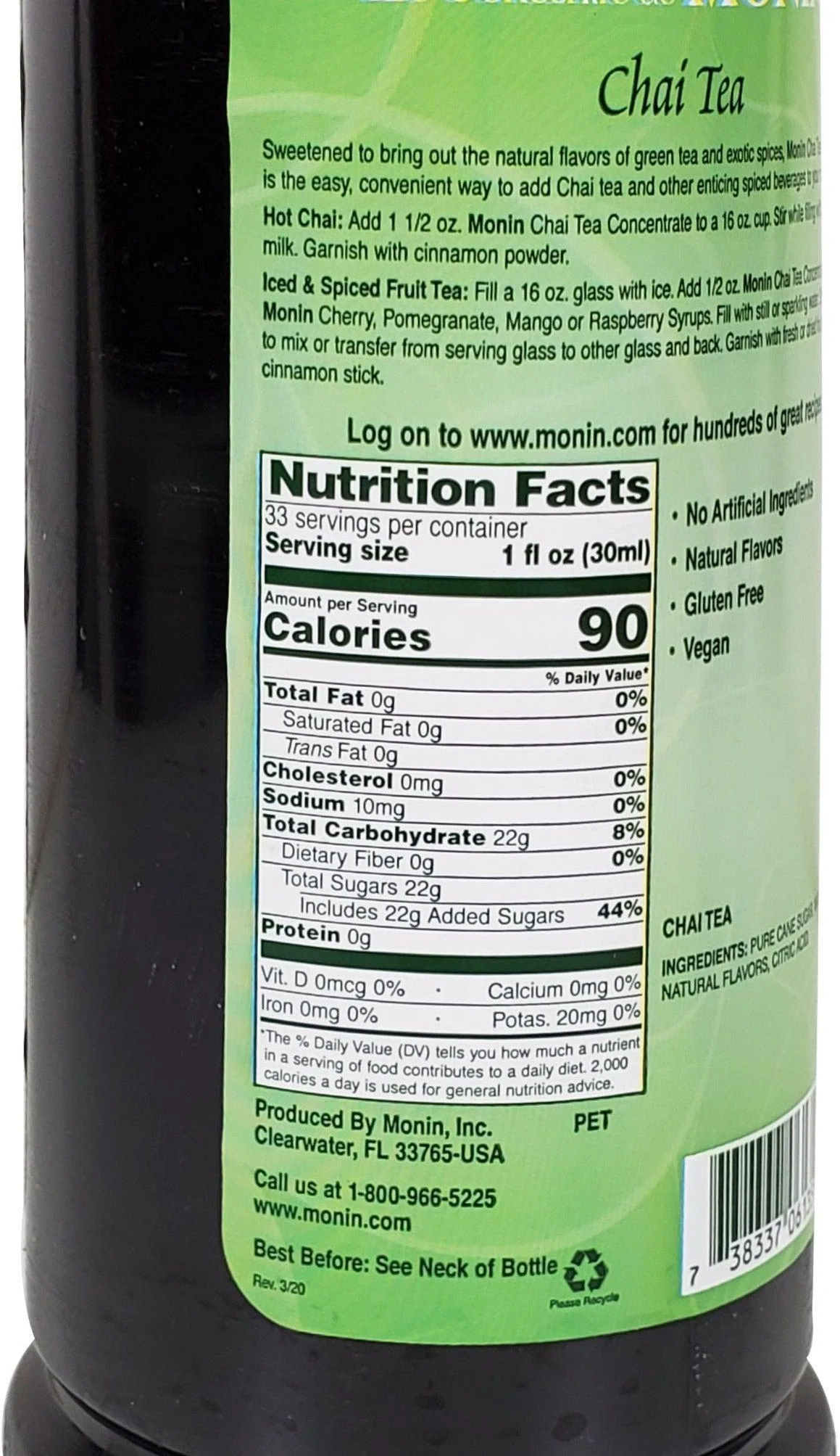Monin - Chai Tea Concentrate - Image 2