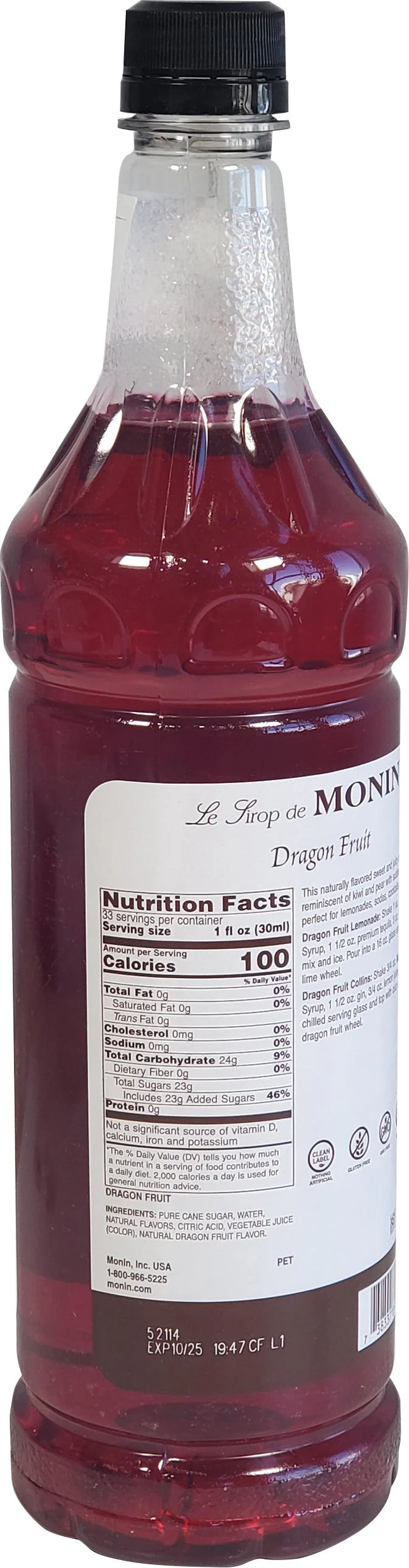Monin - Dragon Fruit Syrup - Image 2