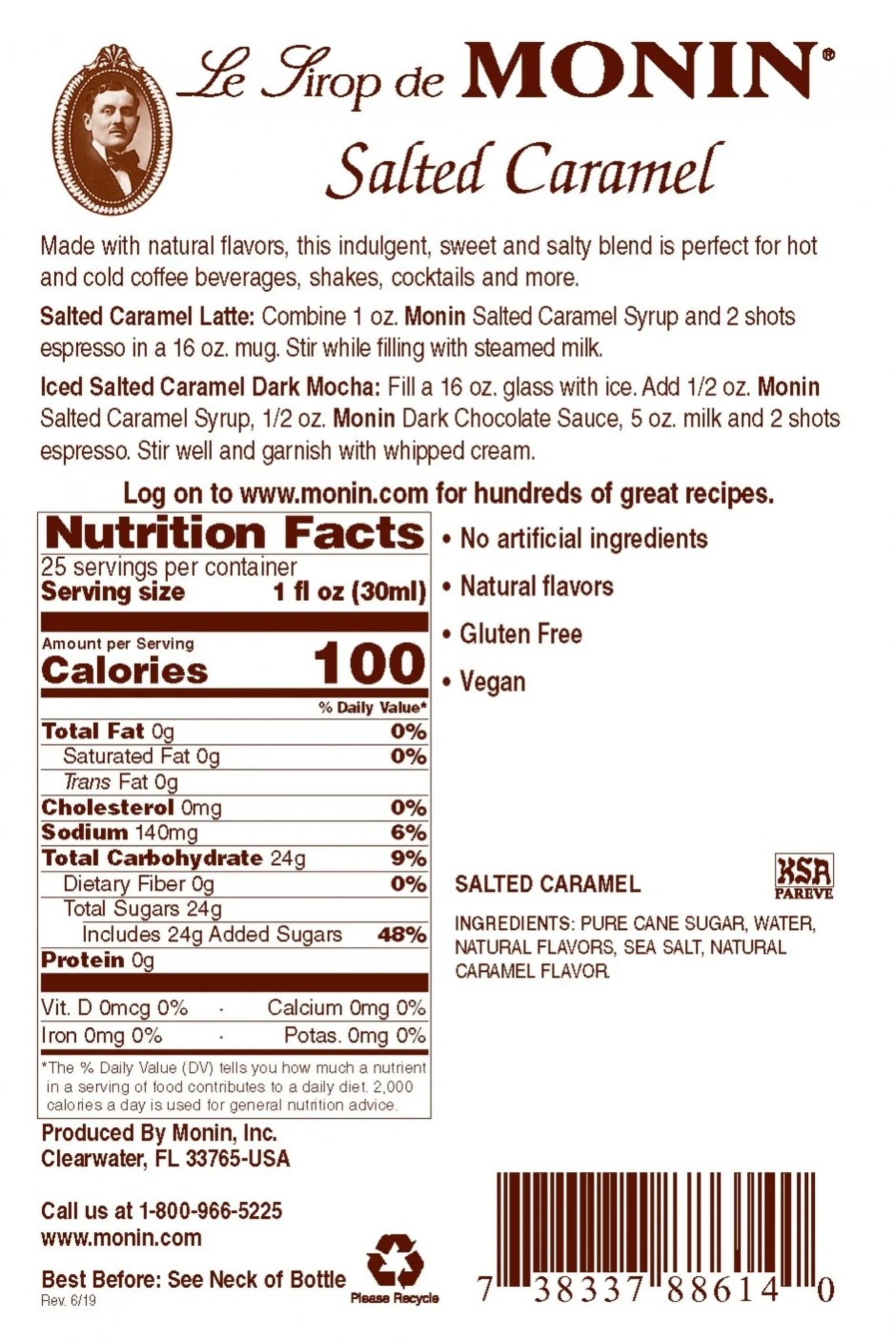 Monin - Salted Caramel Syrup - Image 2