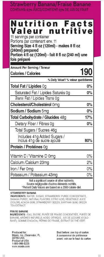Monin - Smoothie Mix - Strawberry Banana - Image 2